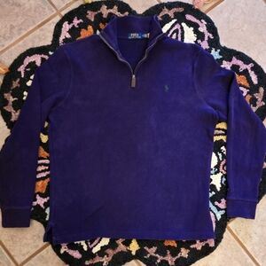 🔥🔥Polo by Ralph Lauren Men's Deep Purple Zip-Up Sweater🔥🔥 Size M